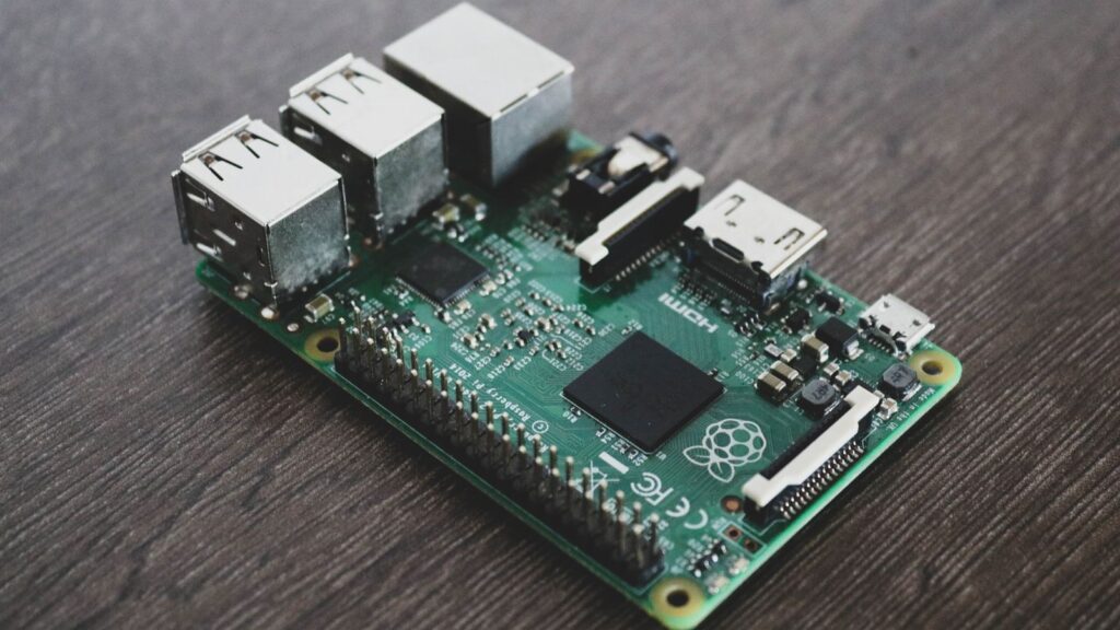 Raspberry Pi single-board computer on a desk, ready for DIY projects