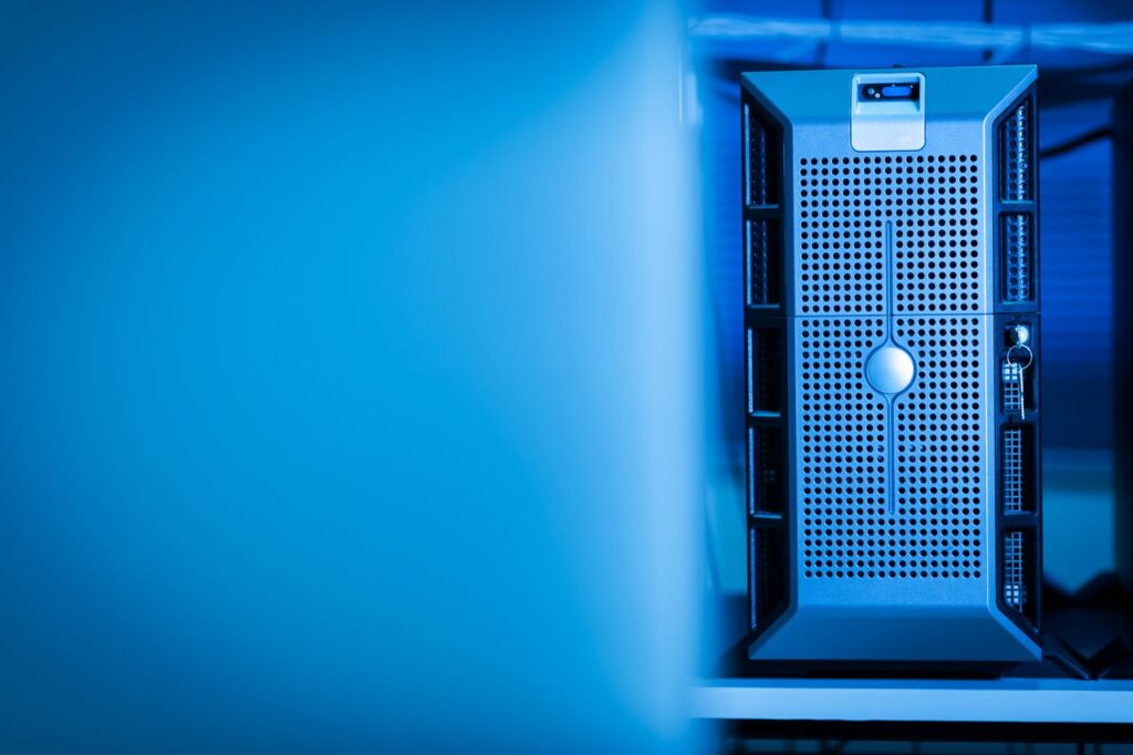 GPU servers in a cloud data center rack